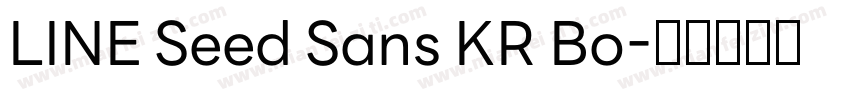 LINE Seed Sans KR Bo字体转换
